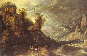 Kerstiaen de Keuninck Landscape with Tobias and the Angel Spain oil painting artist